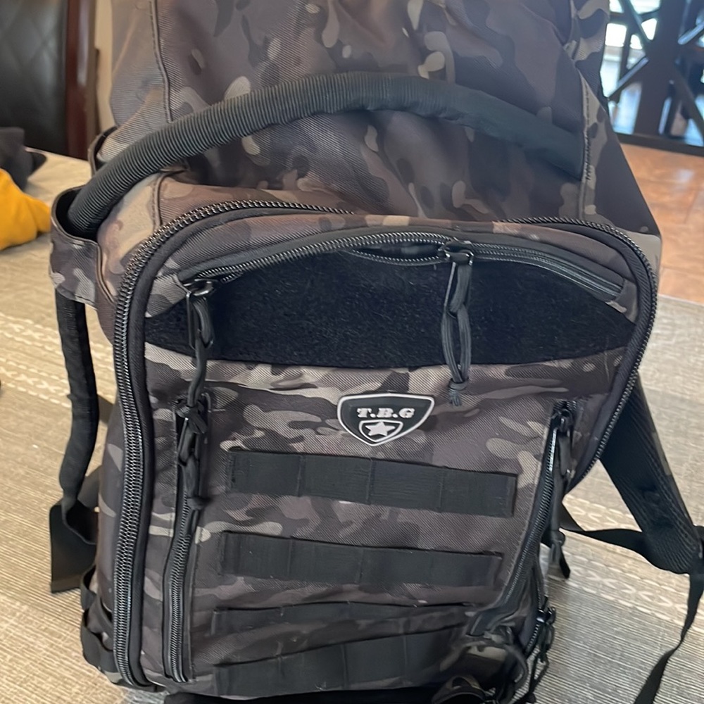 Tactical Camo Backpack – Black Camo - Picture 2 of 8